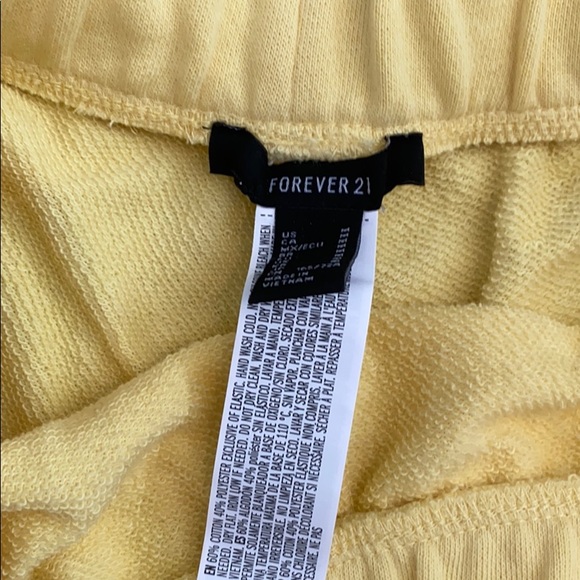 Forever 21 yellow comfy shorts - Picture 2 of 2